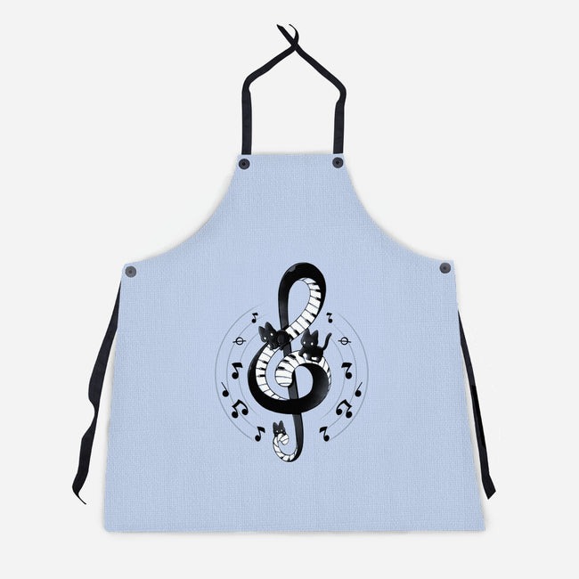 Violin Key Kittens-Unisex-Kitchen-Apron-Vallina84