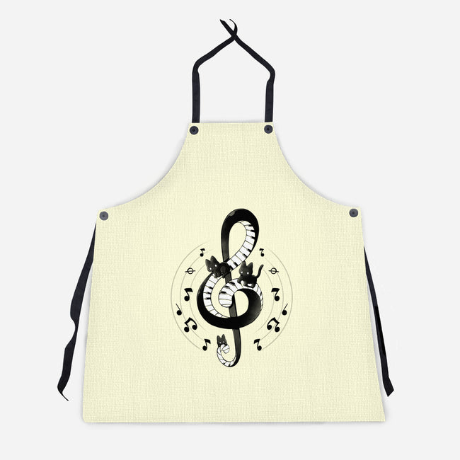 Violin Key Kittens-Unisex-Kitchen-Apron-Vallina84