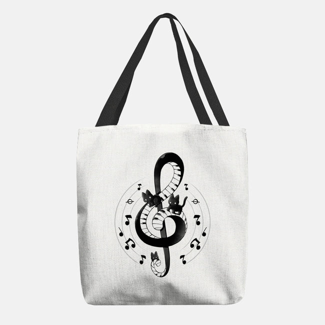 Violin Key Kittens-None-Basic Tote-Bag-Vallina84