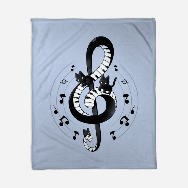 Violin Key Kittens-None-Fleece-Blanket-Vallina84