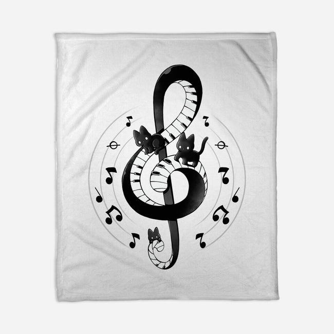 Violin Key Kittens-None-Fleece-Blanket-Vallina84