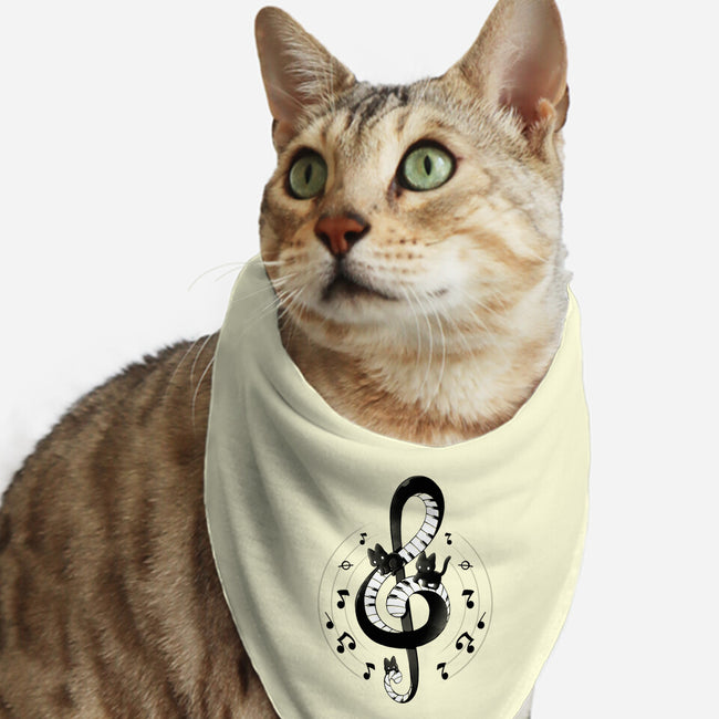 Violin Key Kittens-Cat-Bandana-Pet Collar-Vallina84