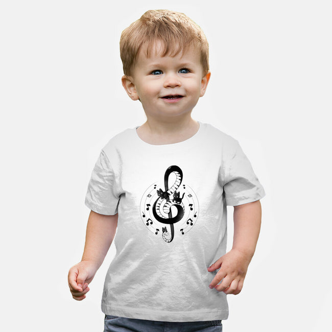 Violin Key Kittens-Baby-Basic-Tee-Vallina84