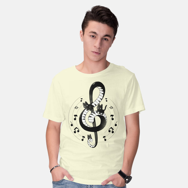 Violin Key Kittens-Mens-Basic-Tee-Vallina84