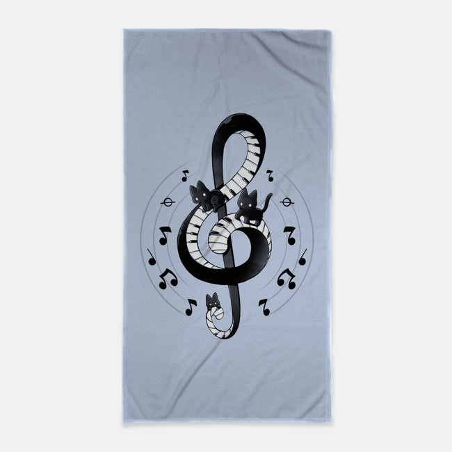 Violin Key Kittens-None-Beach-Towel-Vallina84