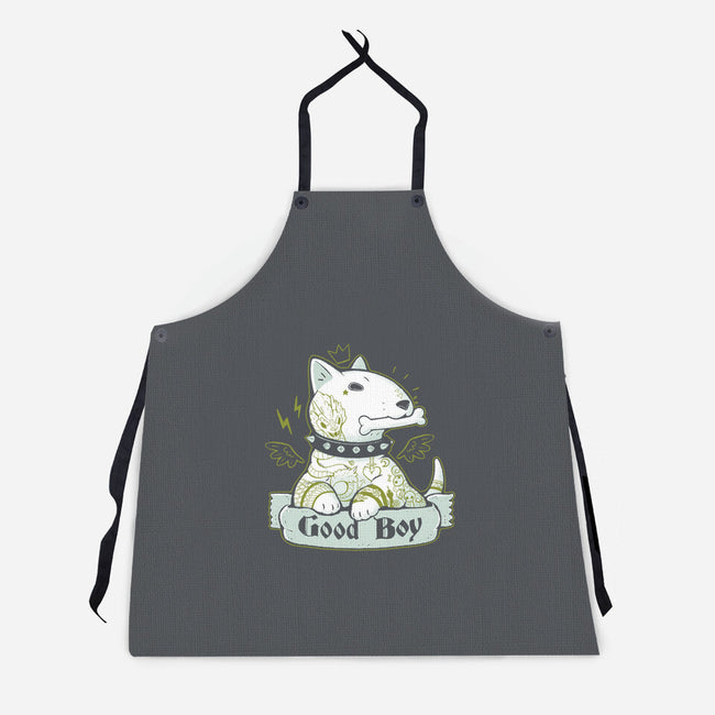 Bull Terrier Tattoo-Unisex-Kitchen-Apron-xMorfina