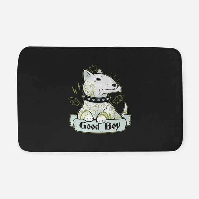 Bull Terrier Tattoo-None-Memory Foam-Bath Mat-xMorfina