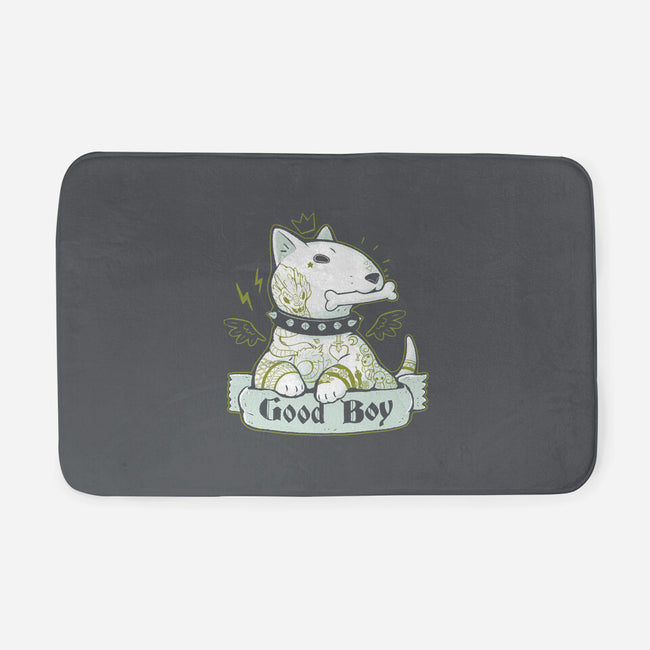 Bull Terrier Tattoo-None-Memory Foam-Bath Mat-xMorfina