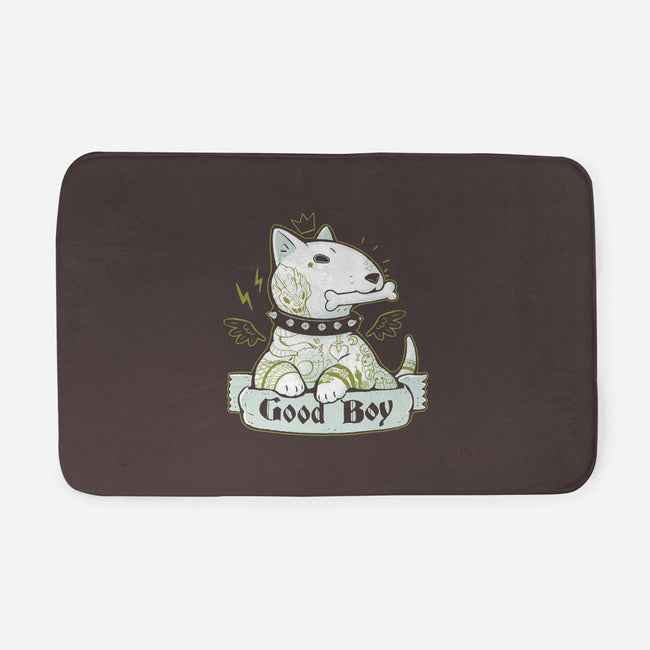 Bull Terrier Tattoo-None-Memory Foam-Bath Mat-xMorfina