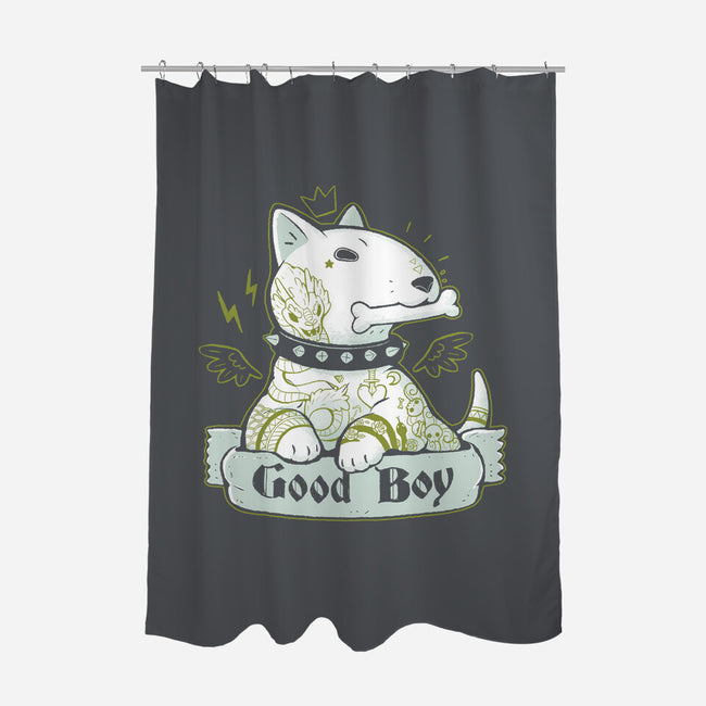 Bull Terrier Tattoo-None-Polyester-Shower Curtain-xMorfina