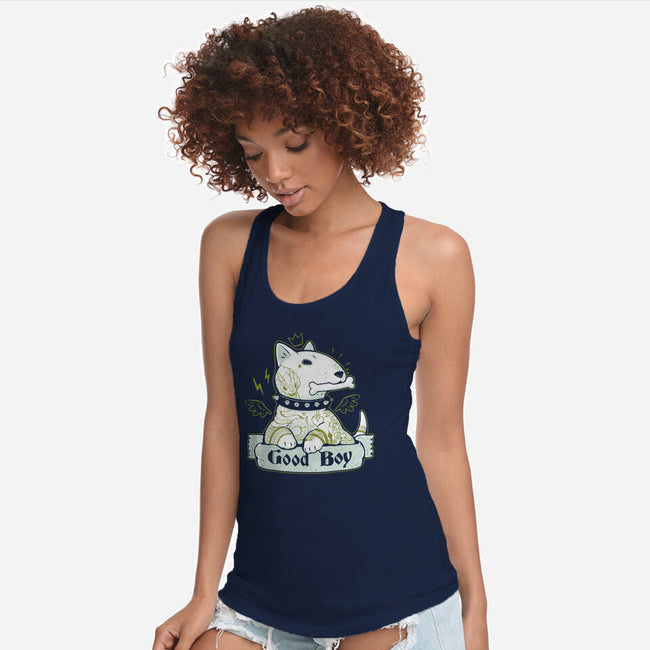 Bull Terrier Tattoo-Womens-Racerback-Tank-xMorfina