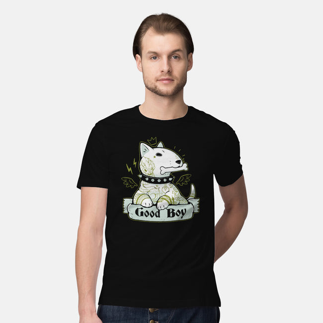 Bull Terrier Tattoo-Mens-Premium-Tee-xMorfina