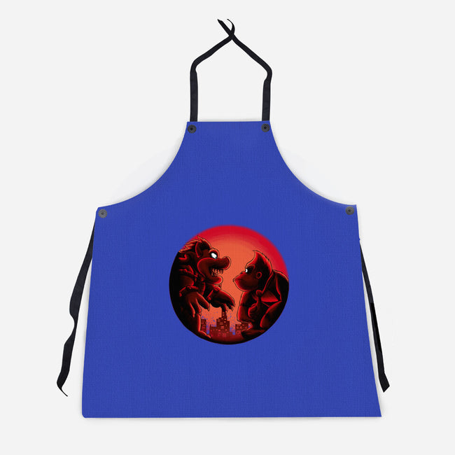 Koopa Vs Kong-Unisex-Kitchen-Apron-rmatix