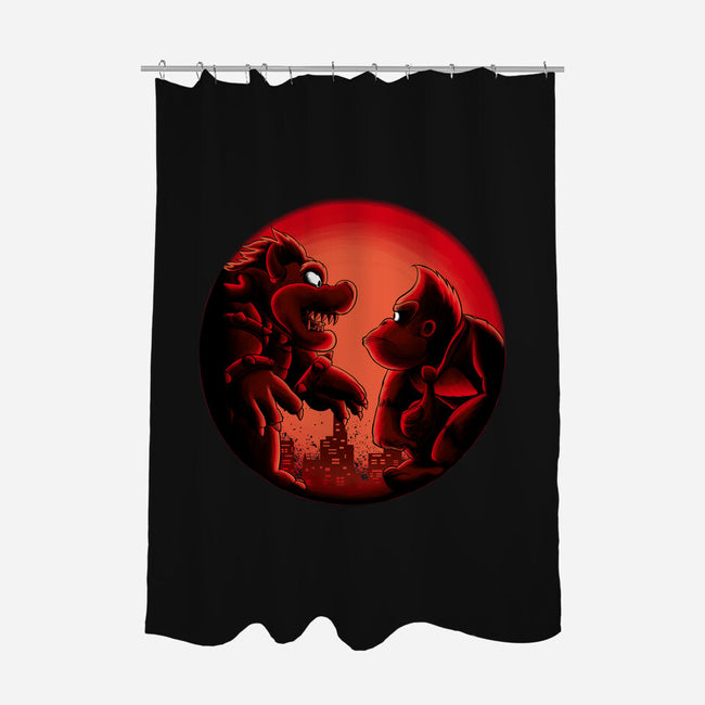 Koopa Vs Kong-None-Polyester-Shower Curtain-rmatix