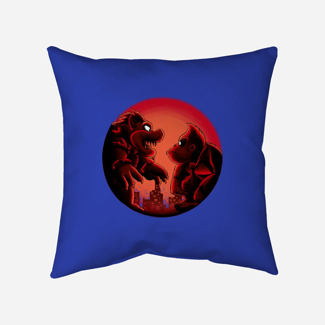 Koopa Vs Kong-None-Removable Cover-Throw Pillow-rmatix