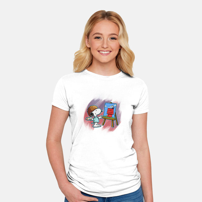 Paint My Friend-Womens-Fitted-Tee-nickzzarto