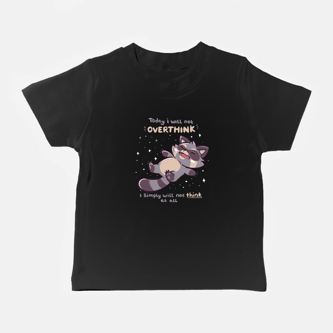 No Thoughts Raccoon-Baby-Basic-Tee-TechraNova