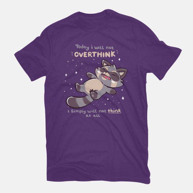 No Thoughts Raccoon-Womens-Fitted-Tee-TechraNova