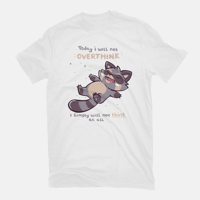 No Thoughts Raccoon-Womens-Fitted-Tee-TechraNova