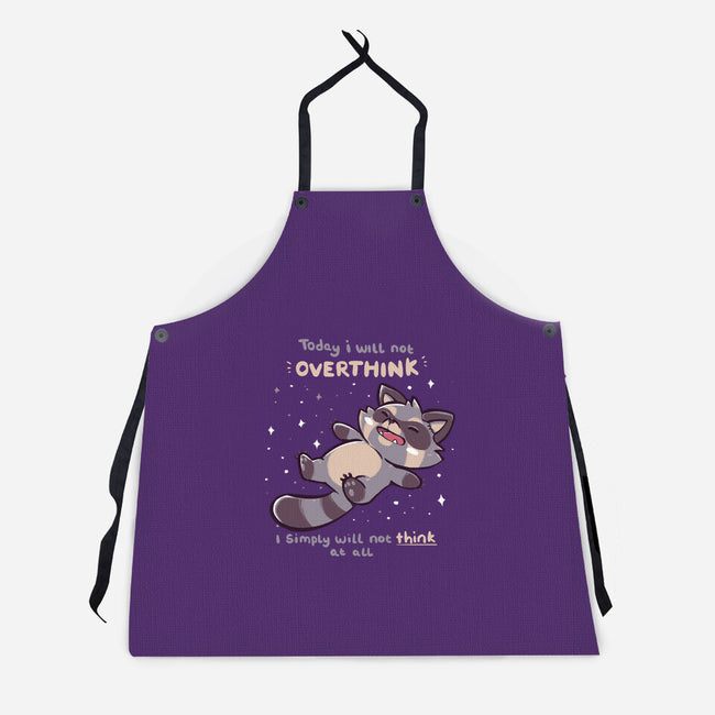 No Thoughts Raccoon-Unisex-Kitchen-Apron-TechraNova