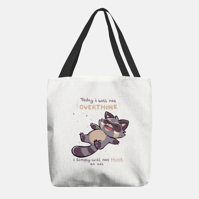 No Thoughts Raccoon-None-Basic Tote-Bag-TechraNova