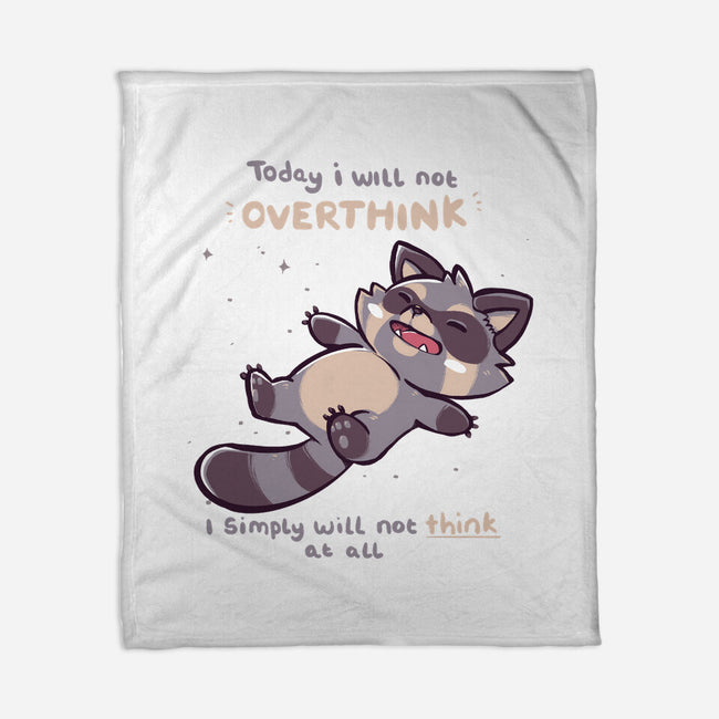 No Thoughts Raccoon-None-Fleece-Blanket-TechraNova