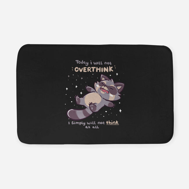 No Thoughts Raccoon-None-Memory Foam-Bath Mat-TechraNova