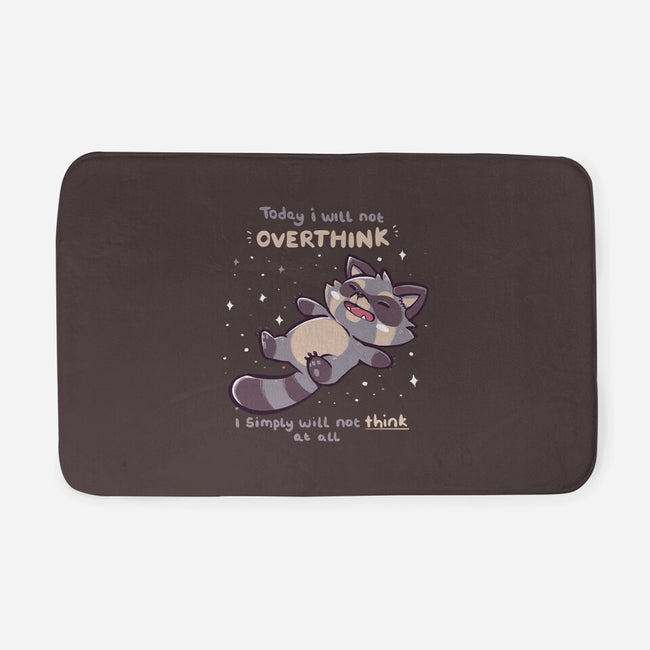 No Thoughts Raccoon-None-Memory Foam-Bath Mat-TechraNova