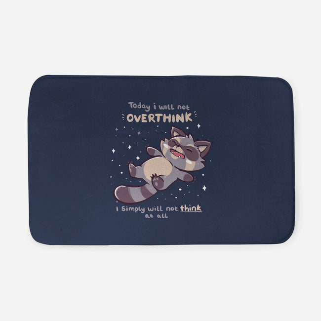 No Thoughts Raccoon-None-Memory Foam-Bath Mat-TechraNova