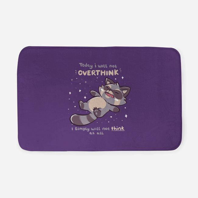 No Thoughts Raccoon-None-Memory Foam-Bath Mat-TechraNova