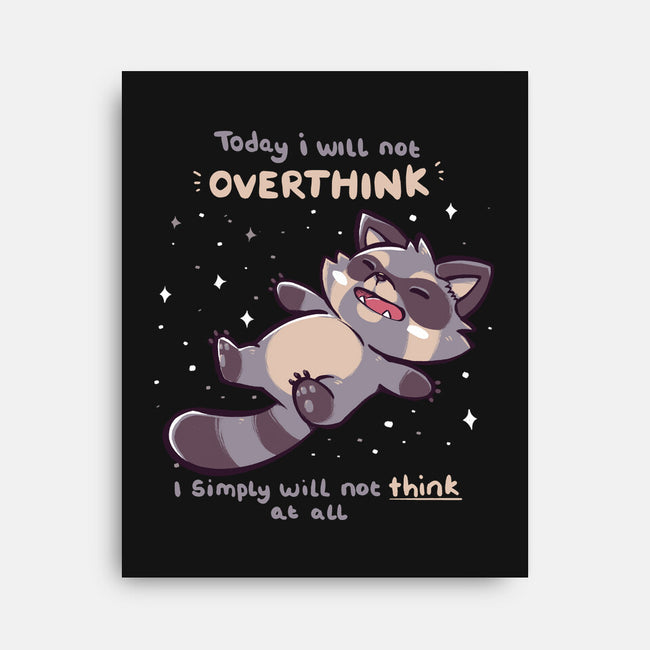 No Thoughts Raccoon-None-Stretched-Canvas-TechraNova