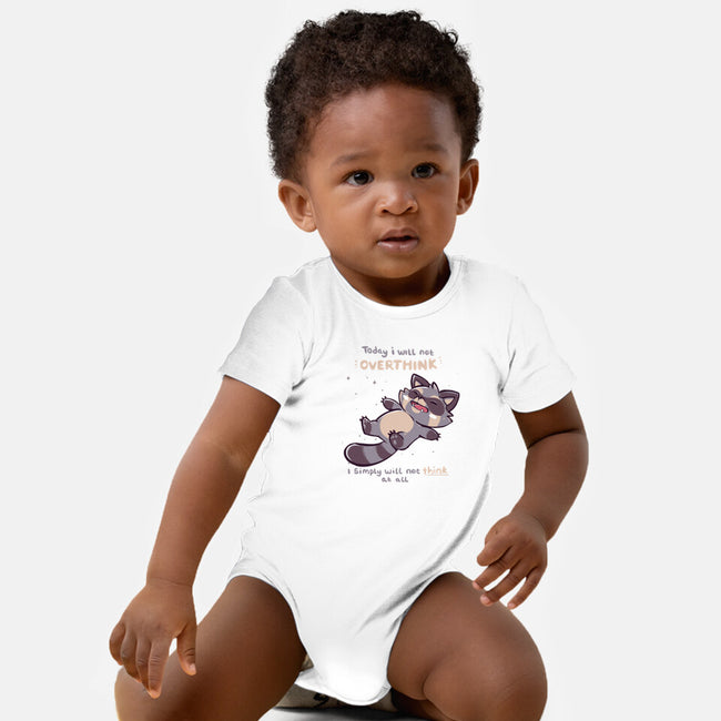 No Thoughts Raccoon-Baby-Basic-Onesie-TechraNova