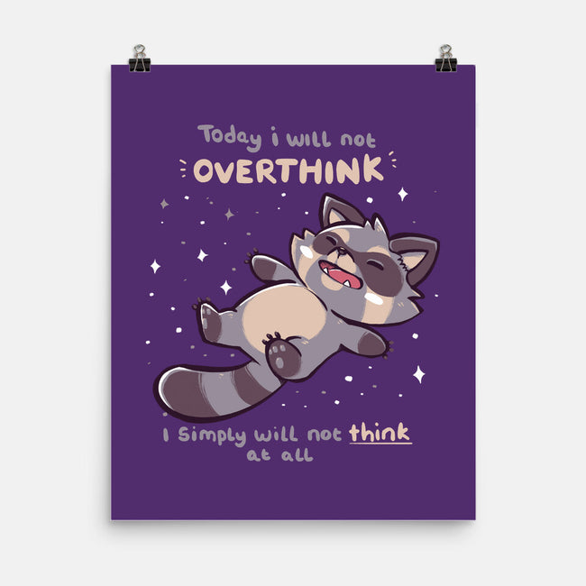 No Thoughts Raccoon-None-Matte-Poster-TechraNova