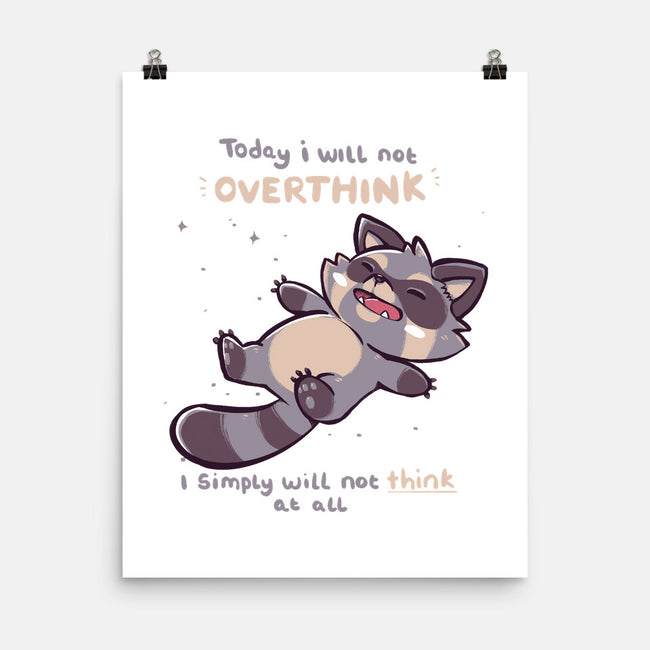 No Thoughts Raccoon-None-Matte-Poster-TechraNova