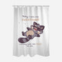 No Thoughts Raccoon-None-Polyester-Shower Curtain-TechraNova