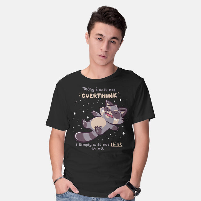 No Thoughts Raccoon-Mens-Basic-Tee-TechraNova