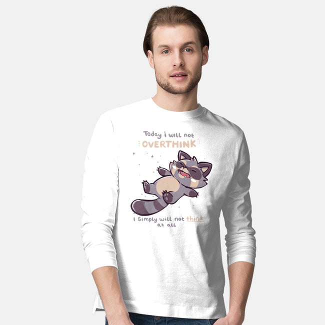 No Thoughts Raccoon-Mens-Long Sleeved-Tee-TechraNova