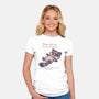 No Thoughts Raccoon-Womens-Fitted-Tee-TechraNova