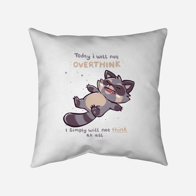 No Thoughts Raccoon-None-Removable Cover-Throw Pillow-TechraNova