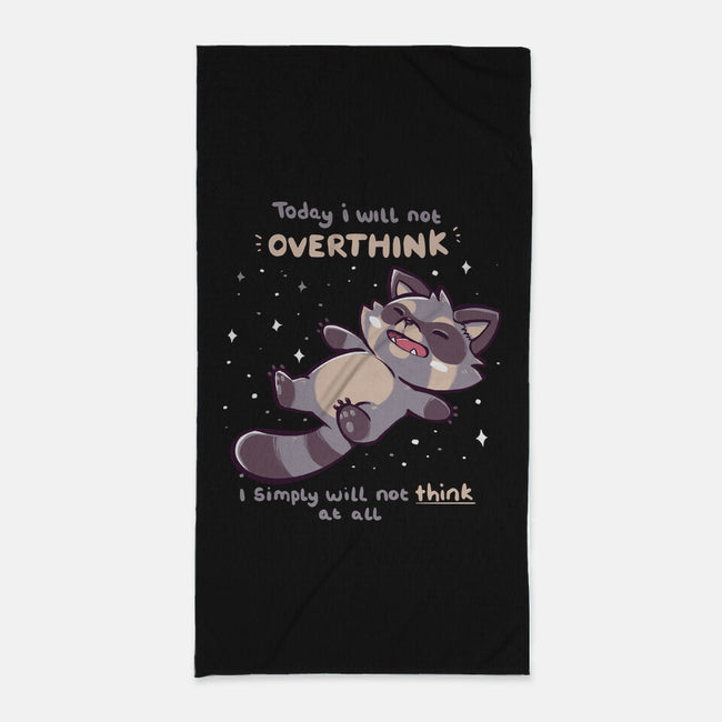 No Thoughts Raccoon-None-Beach-Towel-TechraNova