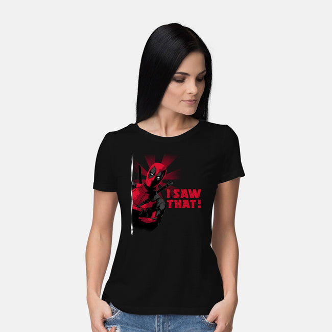 Hey I Saw That-Womens-Basic-Tee-rocketman_art