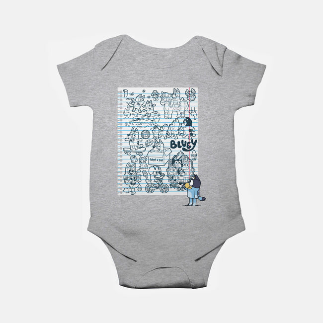 Doodle Heeler-Baby-Basic-Onesie-Xentee