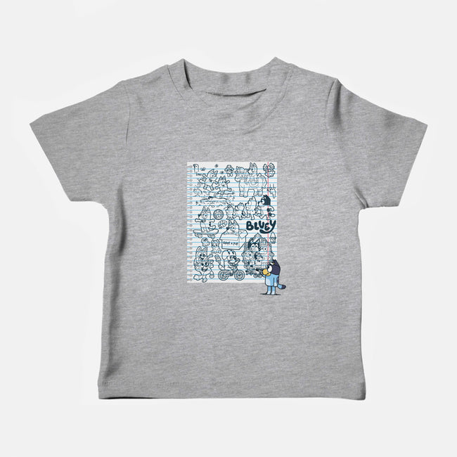 Doodle Heeler-Baby-Basic-Tee-Xentee