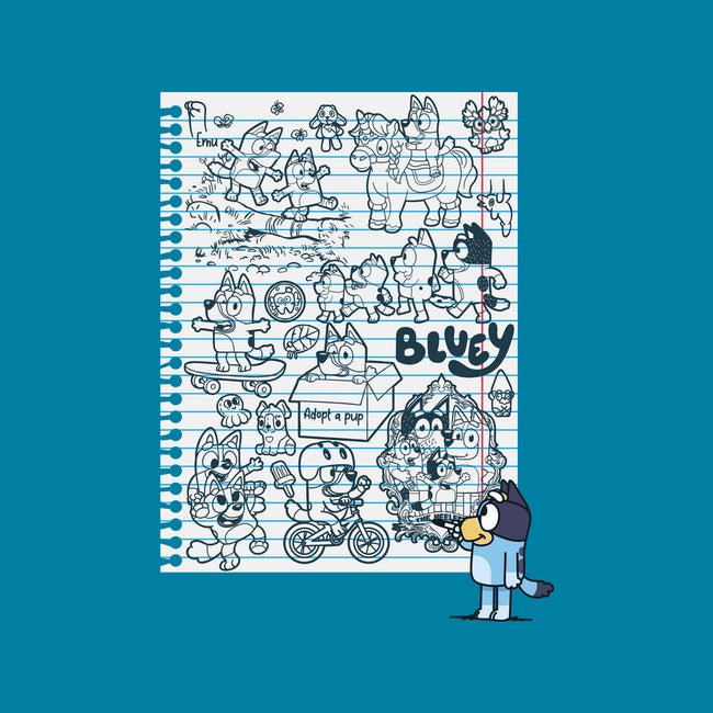Doodle Heeler-Unisex-Basic-Tee-Xentee