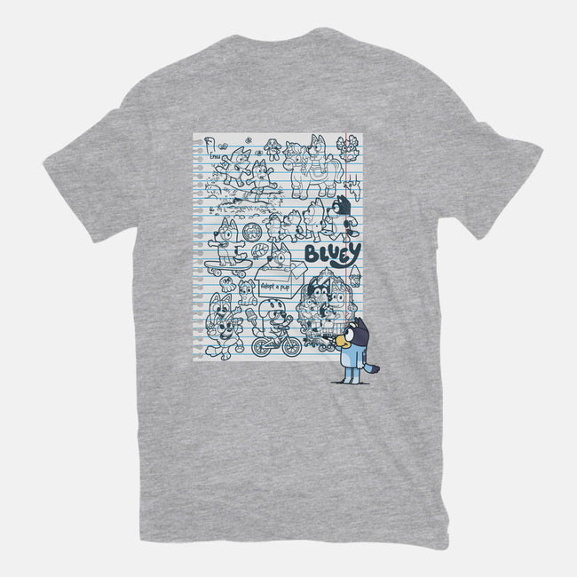 Doodle Heeler-Unisex-Basic-Tee-Xentee