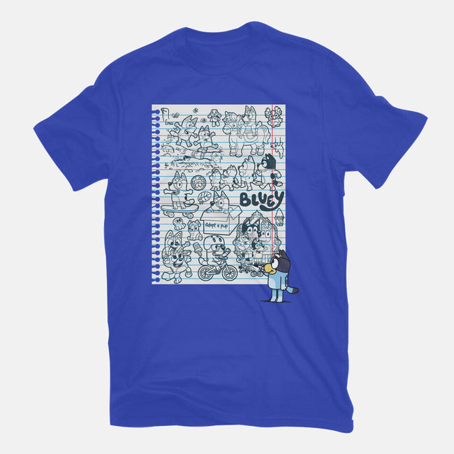 Doodle Heeler-Mens-Heavyweight-Tee-Xentee