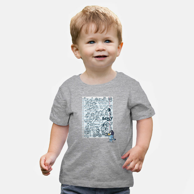 Doodle Heeler-Baby-Basic-Tee-Xentee