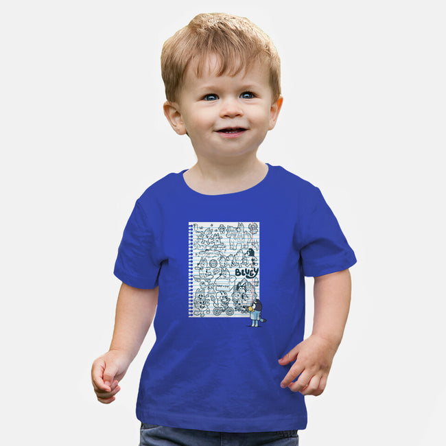 Doodle Heeler-Baby-Basic-Tee-Xentee