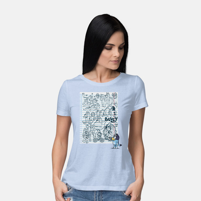 Doodle Heeler-Womens-Basic-Tee-Xentee