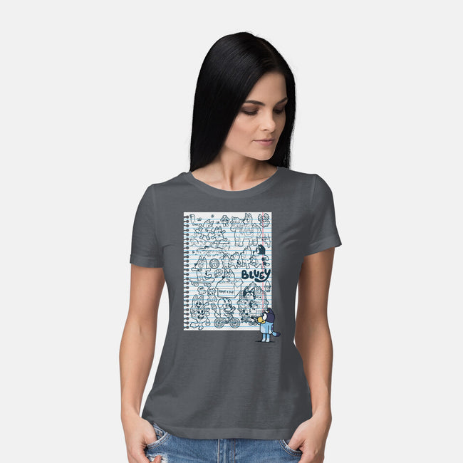 Doodle Heeler-Womens-Basic-Tee-Xentee